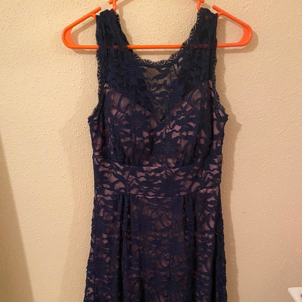 Navy blue lace dress 😍